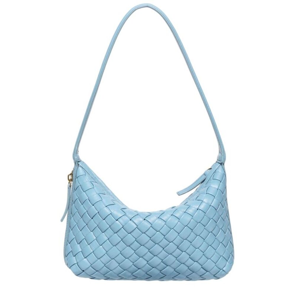 Walter Baker Light Blue Woven Shoulder Bag